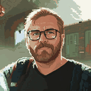Pixel-art portrait of Raphael Freire da Silva